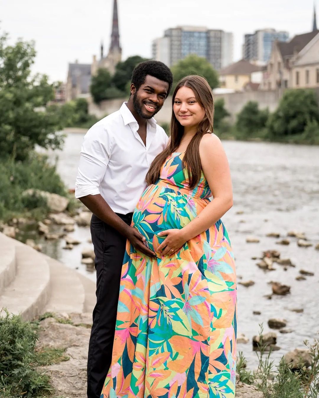 Omoni Oboli's Son, Tobe and his Pregnant Wife, Marelle