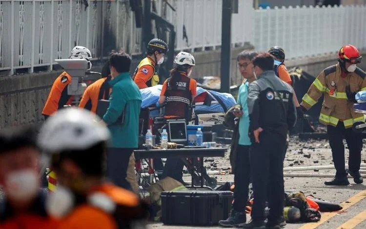 At Least 16 Killed after Fire Guts South Korea Battery Plant