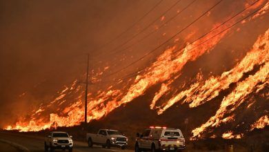 Thousands evacuated as new fast-growing fire ignites near Los Angeles