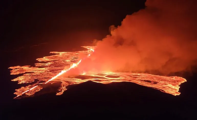 Volcano near Iceland’s Grindavik Erupts for Sixth Time Since December