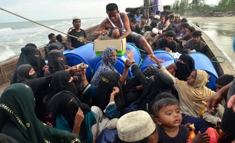 Rohingya refugees’ boat runs aground in Indonesia’s Aceh province