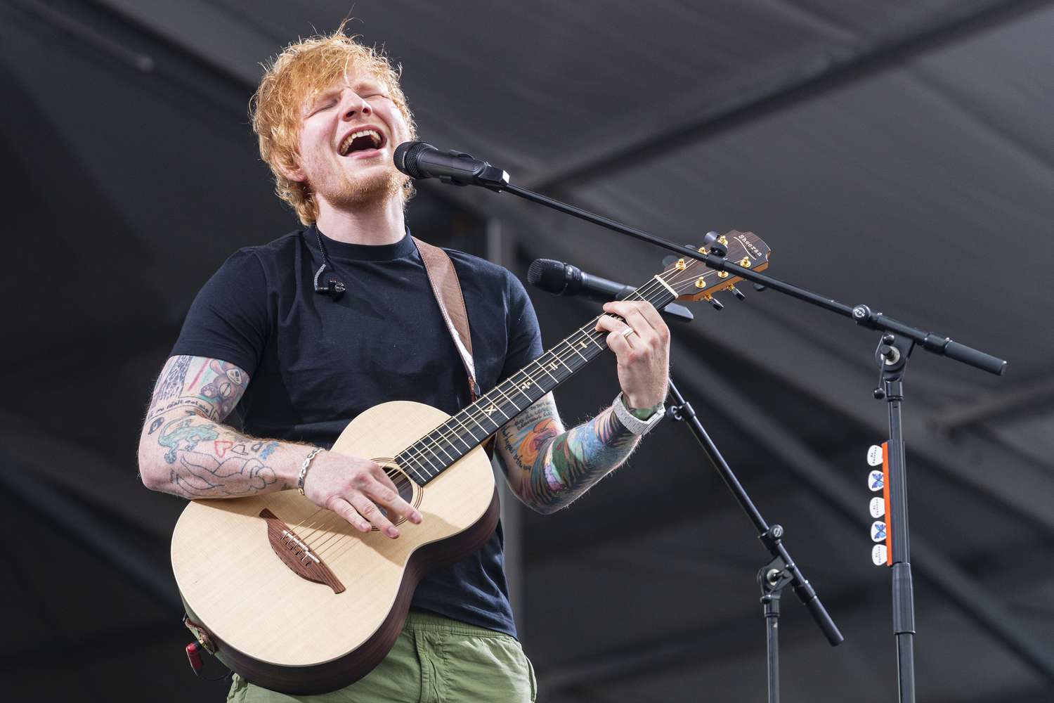 Ed Sheeran Performing One Of His Songs