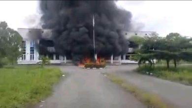 Fire Guts Section of Eleme LG Secretariat in Rivers State