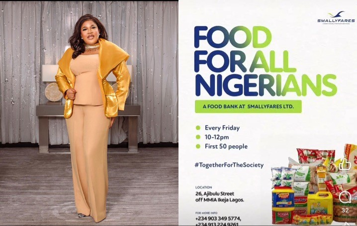 Toyin Abraham Launches Food Bank