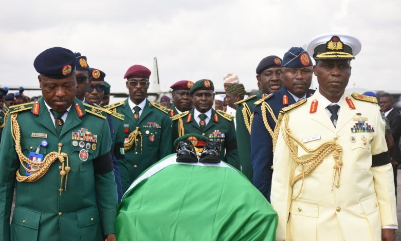 Late Chief Of Army Staff, Taoreed Lagbaja’s Burial Begins in Abuja