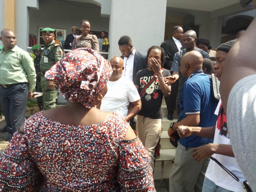 Naira Marley Leaving The Court Premises As His Case Stalls