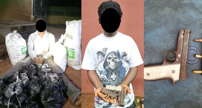 Police Nab Man with Gunpowder Concealed in Bag of Garri