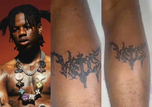 Fan Tattoo Rema’s New Album Symbol On His Leg