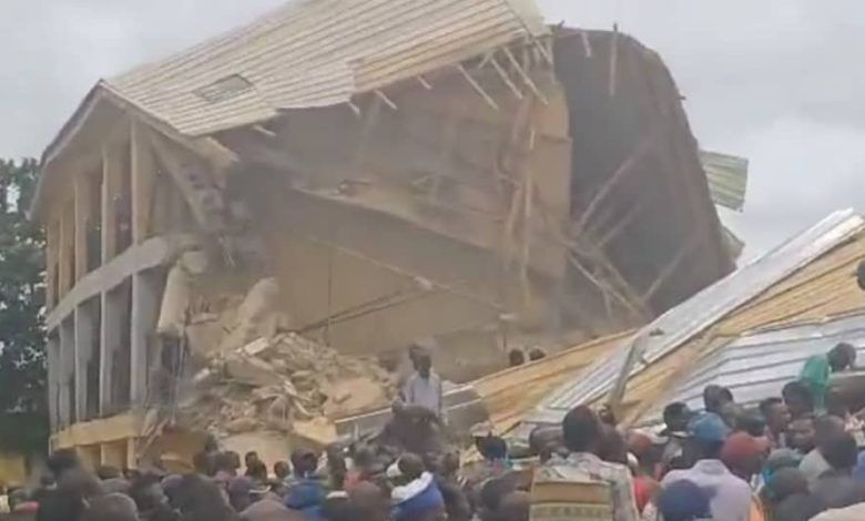 File photo of a collapsed building