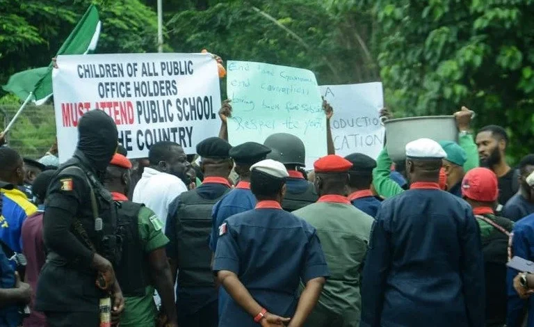 Security operatives disperse protesters in Abuja, arrest three