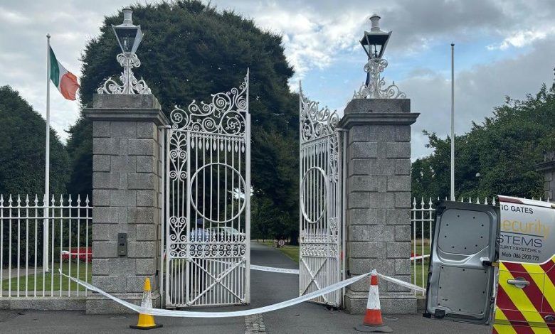 Vehicle Hits Gates at Irish Government Buildings