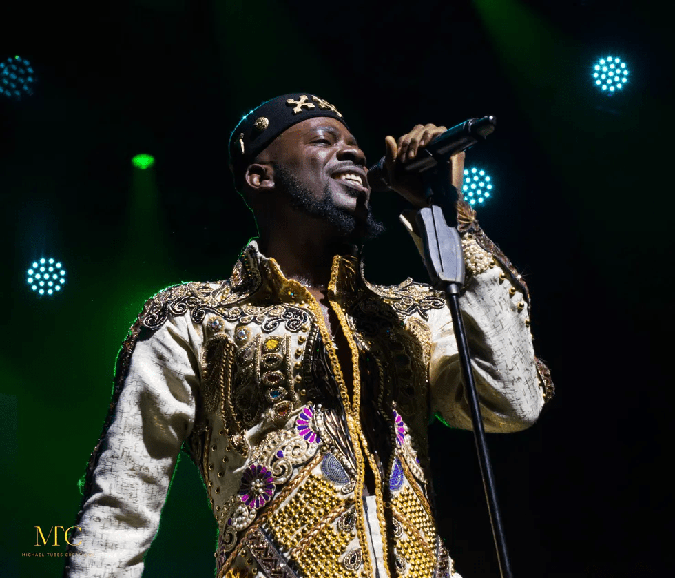 Adekunle Gold Performing One Of His Songs